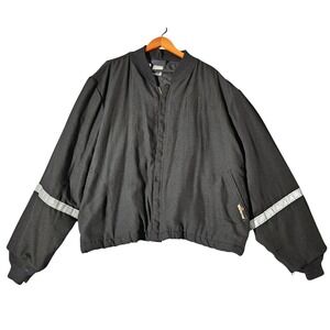 Workrite Bomber Jacket Mens XXL Black FR Arc Rated Reflective 530NX45BK